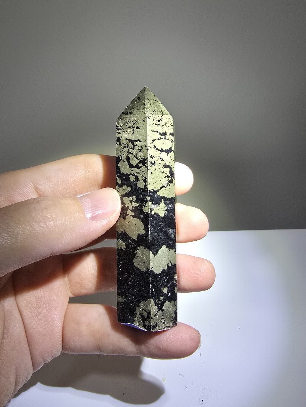 Pyrite in Matrix Crystal Tower